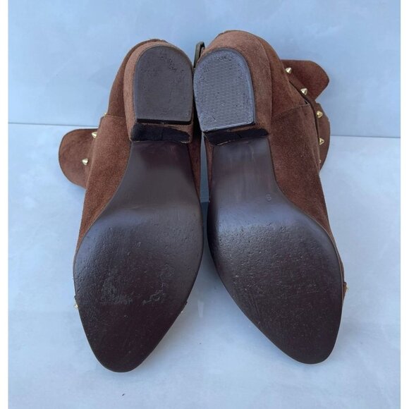 Desiderata Womens Suede Leather Pointed Toe Ankle Boots Brown Sz 6 - Picture 8 of 10